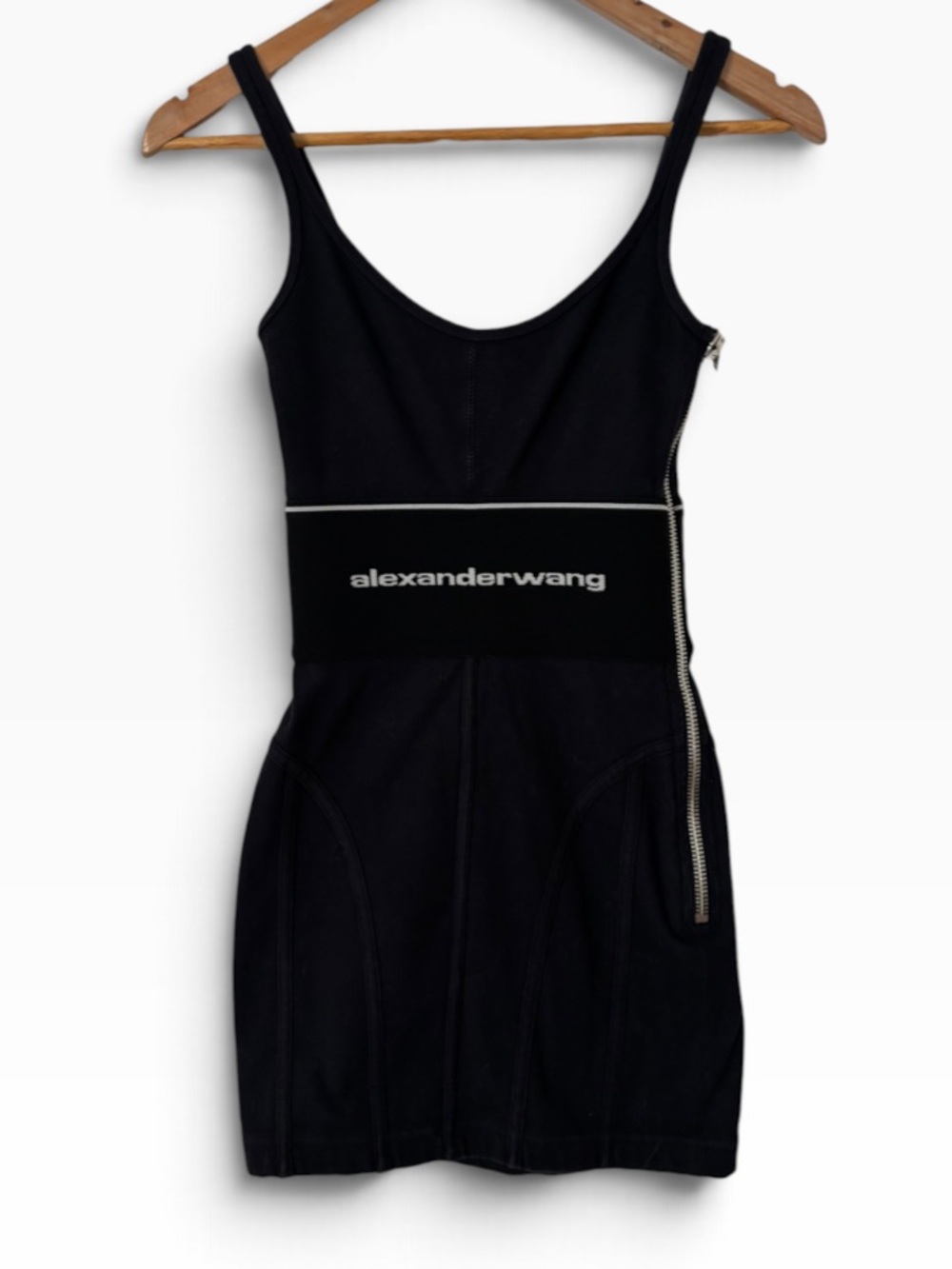 Alexander Wang Ribbed Fitted Mini Dress - Size XS - Picture 2 of 4